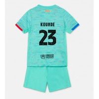 Otroški Nogometni dresi Barcelona Jules Kounde #23 Tretji 2023-24 Kratek Rokav (+ Kratke hlače)